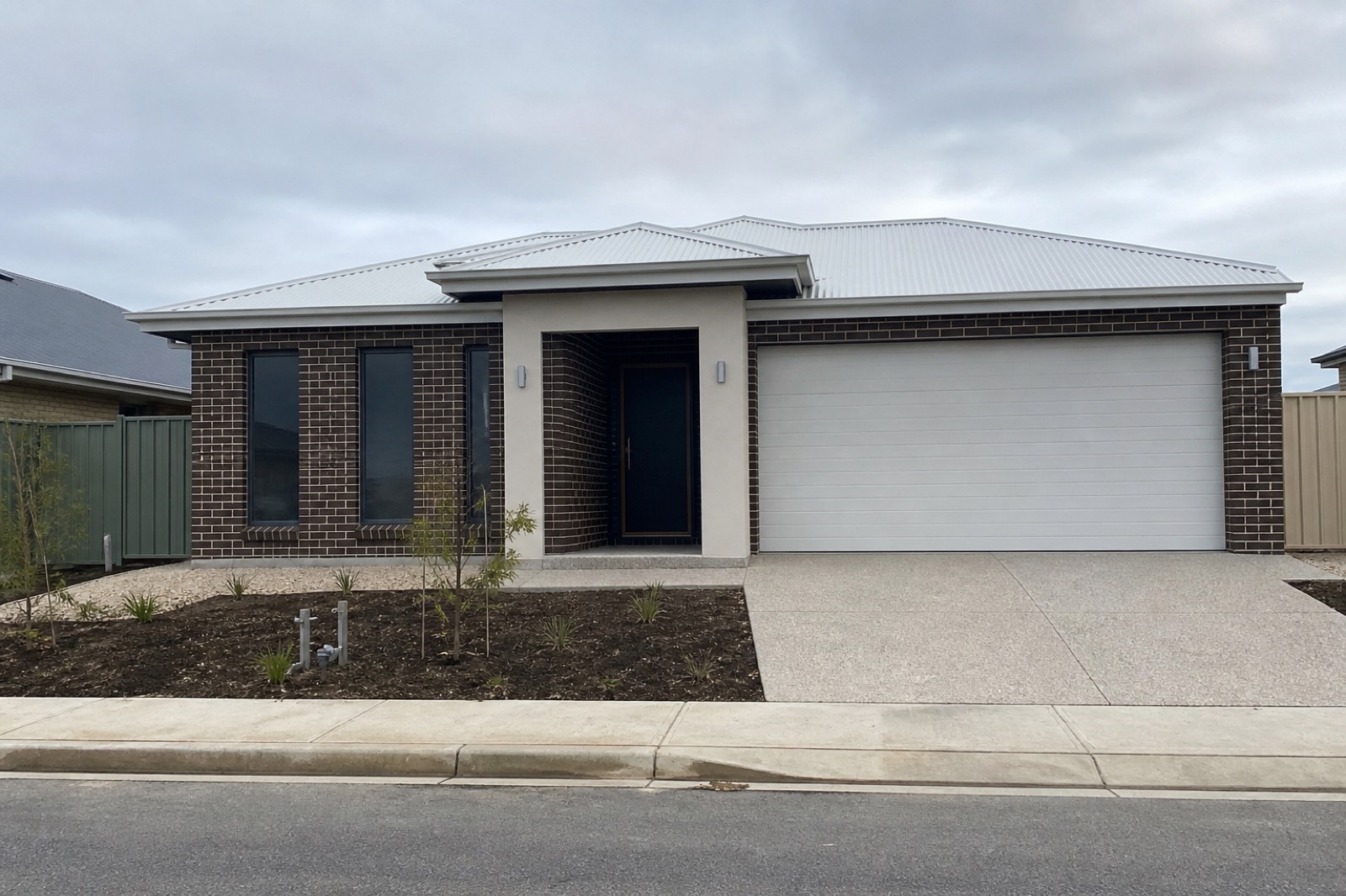 A finished suburban house at handover